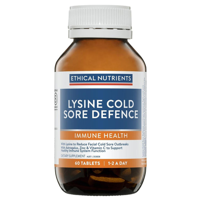 Ethical Nutrients Lysine Viral Cold Sore Defence Tabs 60 - OhYouLuckyDuck.com.au