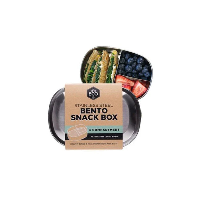 Ever Eco Stainless Steel Snack Box 3 Compartments