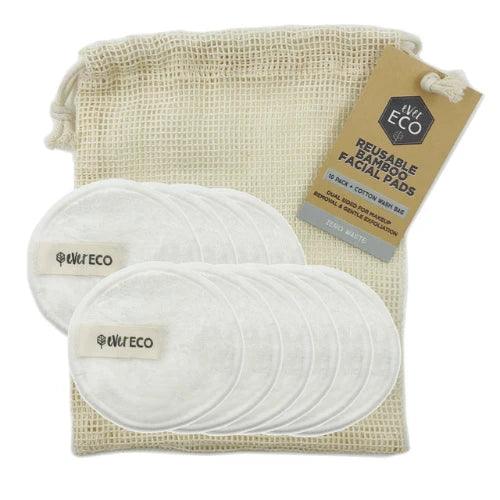 Ever Eco Reuseable Bamboo Facial Pads White - OhYouLuckyDuck.com.au