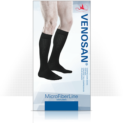 Venosan Microfiber Mens Sock Black Large