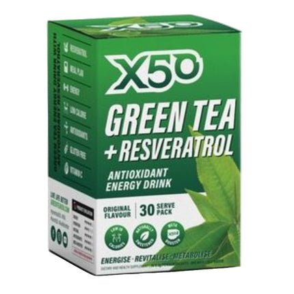 X50 Green Tea and Resveratrol Original Flavour Drink Mix 30 Sachets