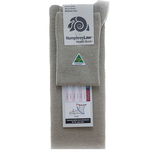 Humphrey Law Extra Wide Scots Grey Extra Large Sock