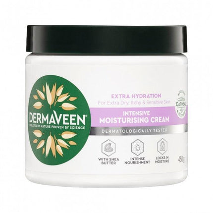 DermaVeen Intensive Extra Hydration Moisturising Cream 450g - OhYouLuckyDuck.com.au