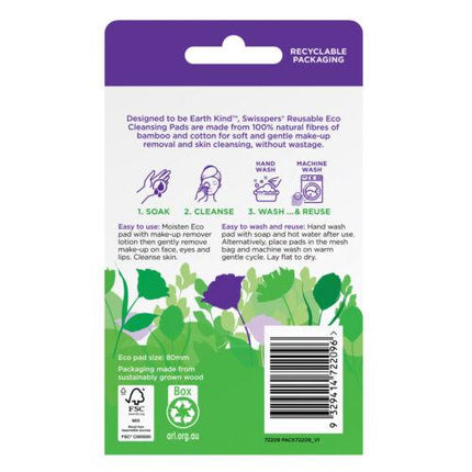 Swisspers Reusable Eco Cleansing Pads 4 Pack - OhYouLuckyDuck.com.au