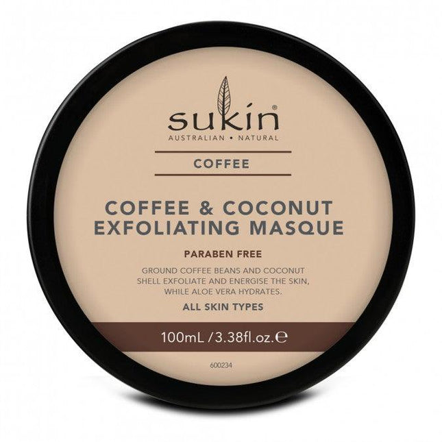 Sukin Coffee & Coconut Exfoliating Face Mask 100ml - OhYouLuckyDuck.com.au