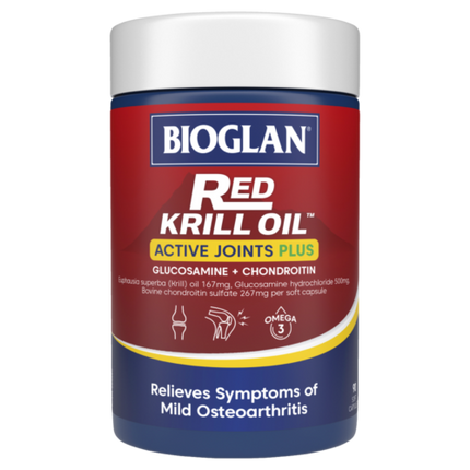 Bioglan Red Krill Oil Active Joints Plus 90 Capsules - OhYouLuckyDuck.com.au