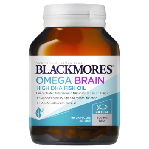 Blackmores Omega Brain High DHA Fish Oil 60 Capsules - OhYouLuckyDuck.com.au