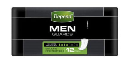 Depend Guards For Men One Size Fits All 12 pack - OhYouLuckyDuck.com.au