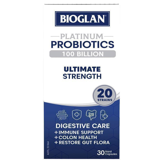 Bioglan Platinum Probiotic 100 Billion 30 Capsules - OhYouLuckyDuck.com.au