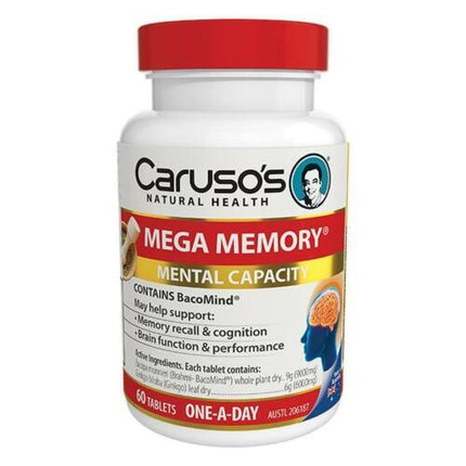 Caruso's Mega Memory Advanced Tablets 60 - OhYouLuckyDuck.com.au