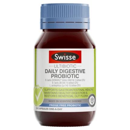 Swisse Ultibiotic Daily Digest Probiotic 30 Tablets - OhYouLuckyDuck.com.au