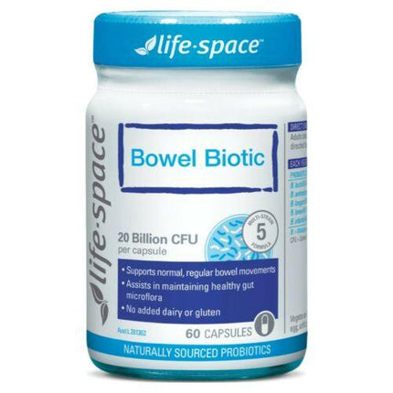 Life Space Bowel Biotic Capsules 60 - OhYouLuckyDuck.com.au