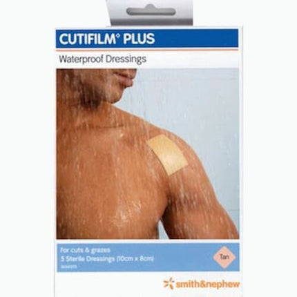 Cutifilm Plus Waterproof Dressing Tan 10 X 8cm 5 Pack - OhYouLuckyDuck.com.au