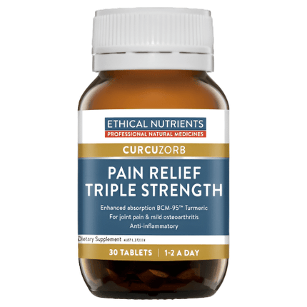 Ethical Nutrients Pain Relief Triple Strength with Turmeric 30 Tablets - OhYouLuckyDuck.com.au