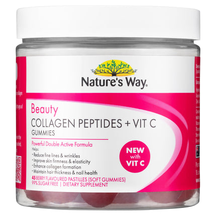 Nature's Way Beauty Collagen + Vit C Gummies 45 Pastilles