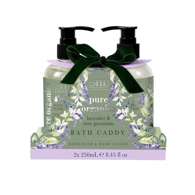 She Aromatherapy Pure Organics Bath Caddy Lavender & Rose Geranium