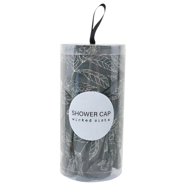 Wicked Sista Shower Cap In Gift Leaf Lines