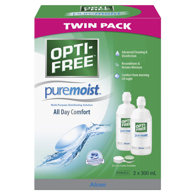 Optifree Puremoist Twin Pack 2X 300ml