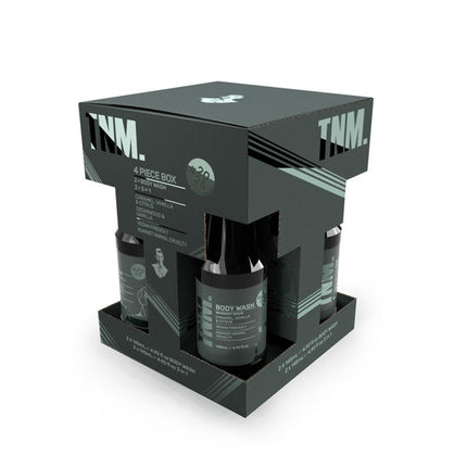 The Nourished Man Skincare 4 Pack Gift Set with Face Wash Shave Cream After Shave and Moisturiser 4 x 150ml