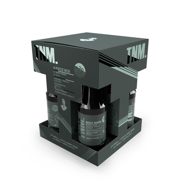 The Nourished Man Skincare 4 Pack Gift Set with Face Wash Shave Cream After Shave and Moisturiser 4 x 150ml