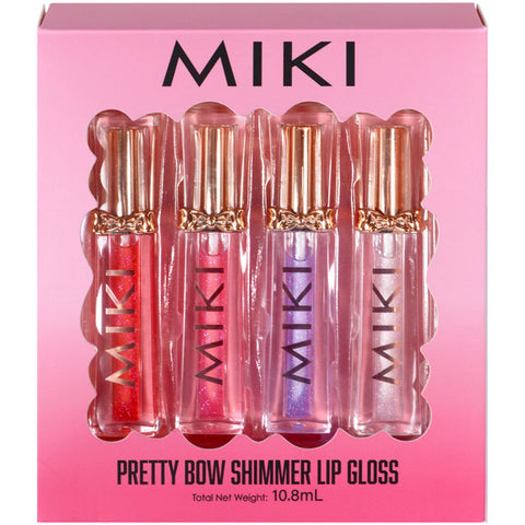 Miki Pretty Bow Shimmer Lip Gloss Set