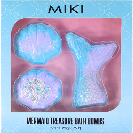 Miki Mermaid Treasure Bath Bombs 3 piece