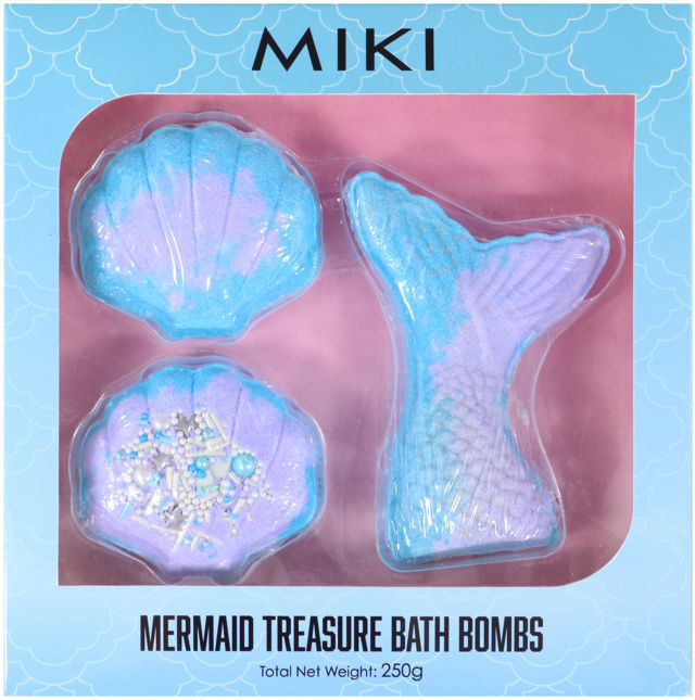 Miki Mermaid Treasure Bath Bombs 3 piece
