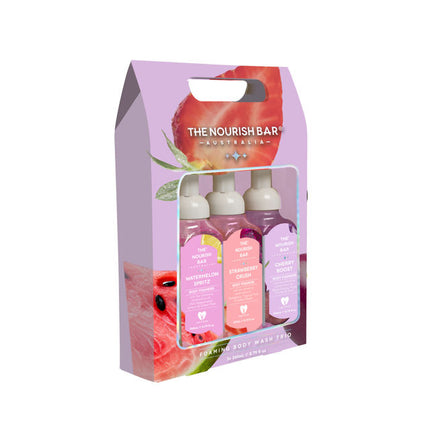 The Nourish Bar Foaming Body Wash Trio