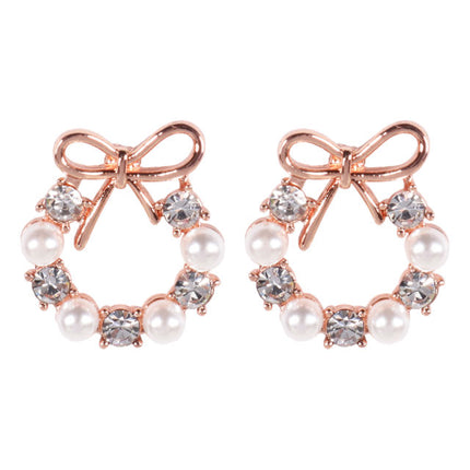 Wicked Sista Adorned Wreath Studs Rose Gold
