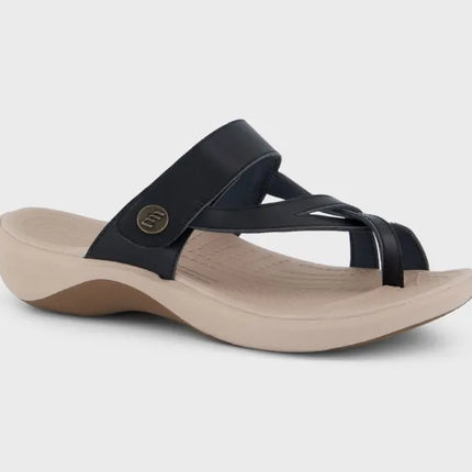 Homyped Fargo Women's Toe Thong Comfort Sandals Black C+ Width Size 9