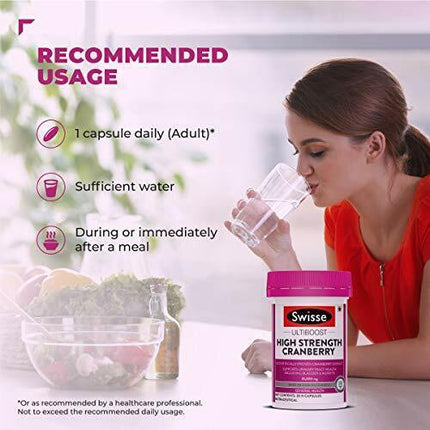 Swisse Ultiboost High Strength Cranberry 25000mg 30 Capsules - OhYouLuckyDuck.com.au