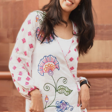 Zoha Online Ayse Embroidered Wrap top