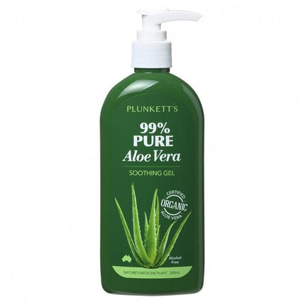 Plunketts 99% Pure Aloe Vera Soothing Gel Pump 240ml - OhYouLuckyDuck.com.au