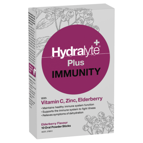 Hydralyte Plus Immunity Powder Sticks 10s - OhYouLuckyDuck.com.au