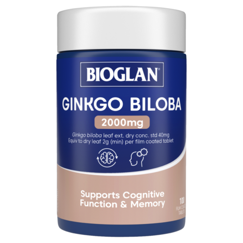 Bioglan Ginkgo Biloba 2000mg 100 Tablets - OhYouLuckyDuck.com.au