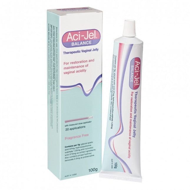 Aci-Jel Therapeutic Vaginal Jelly Fragrance Free 100g - OhYouLuckyDuck.com.au