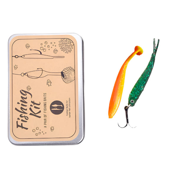 Lenan Fishing Rubber Bait Lures Set Of 2 For Fish Attraction