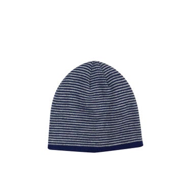 Foote Street Collection Striped Knitted Beanie for Children Navy Medium Large