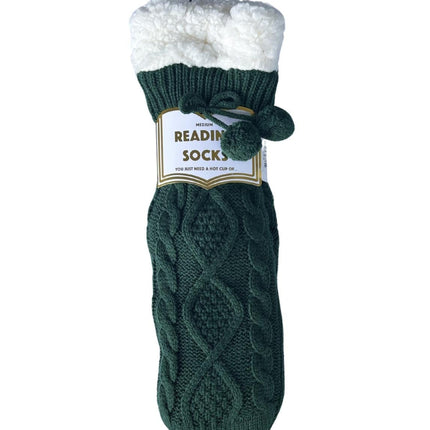 Artico Forest Green Cable Knot Sock Large