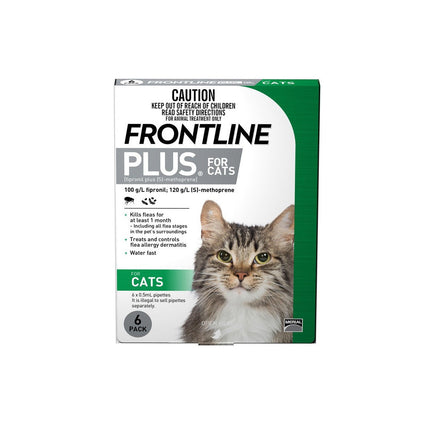 Frontline Plus Flea & Tick Protection For Cats 6 Packs