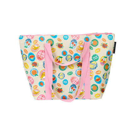 Project Ten Medium Tote Bag Fruit Stickers 62CM x 42CM