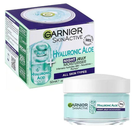 Garnier Skin Active Hyaluronic Aloe Hydrating Night Jelly Moisturiser 50ml - OhYouLuckyDuck.com.au