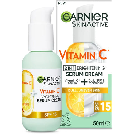 Garnier Skin Active Vitamin C* Brightening Serum Cream with SPF15 50ml - OhYouLuckyDuck.com.au