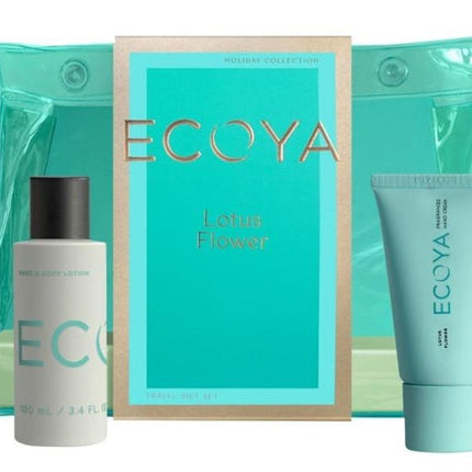 Ecoya Lotus Flower Holiday Collection Travel Set