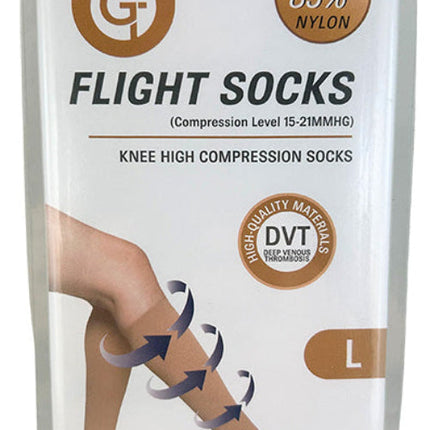 Good Things Knee High Flight Socks Beige Large