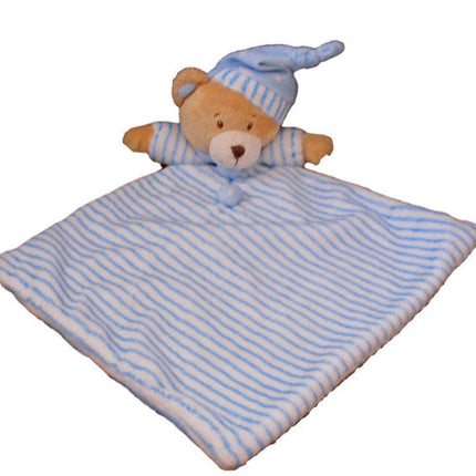 Huggable Toys Baby Bear Blankie Blue 28cm