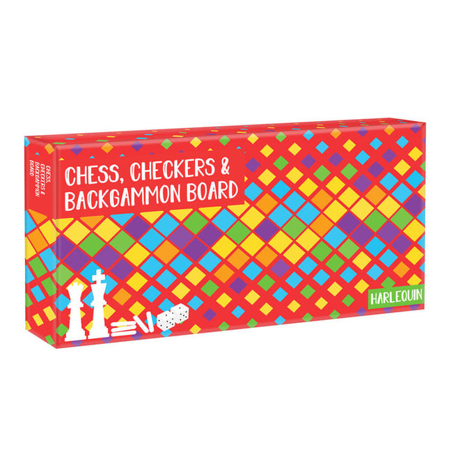 Artico Harlequin Games Chess Checkers & Backgammon