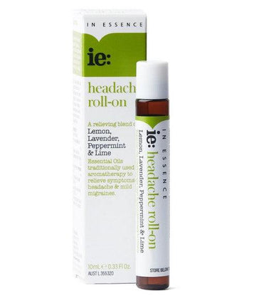 IN ESSENCE IE: HEADACHE ESSENTIAL OIL ROLL ON 10ML - OhYouLuckyDuck.com.au