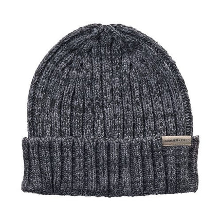 Hammer + Field Marle Ribbed Beanie Black Charcoal OS