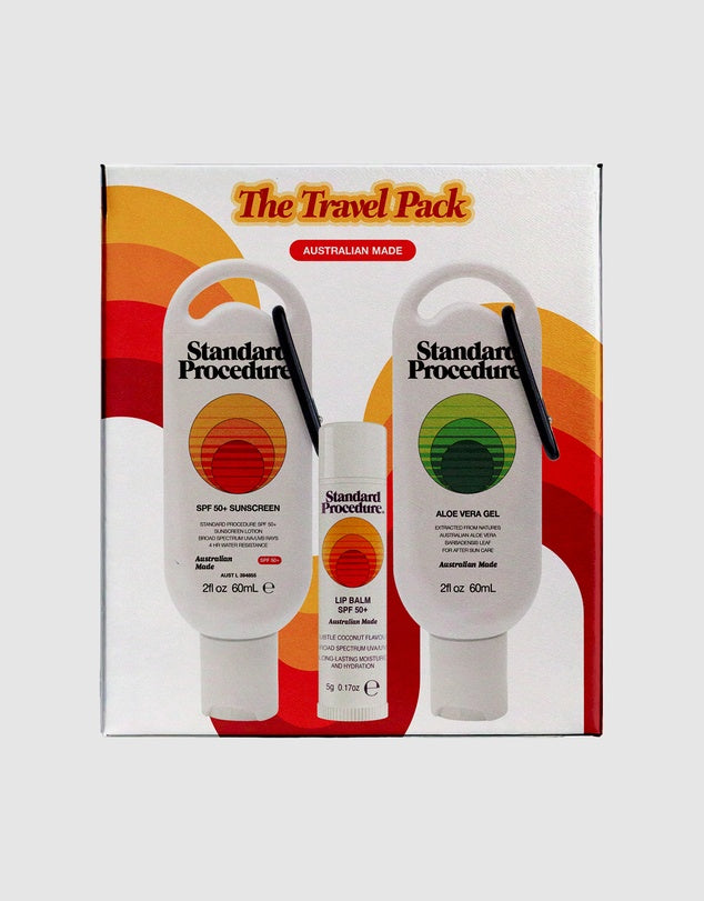 Standard Procedure Travel Pack with SPF 50+ Sunscreen and Aloe Vera Gel 2 x 60ML